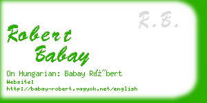 robert babay business card